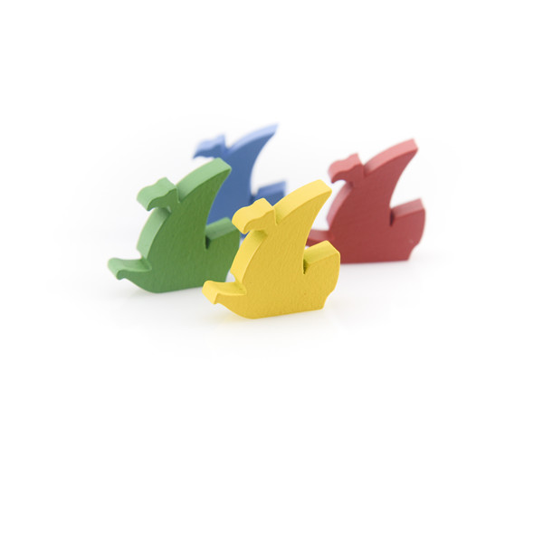 ເຮືອຮູບຊົງໄມ້ Meeple ສໍາລັບເກມກະດານ