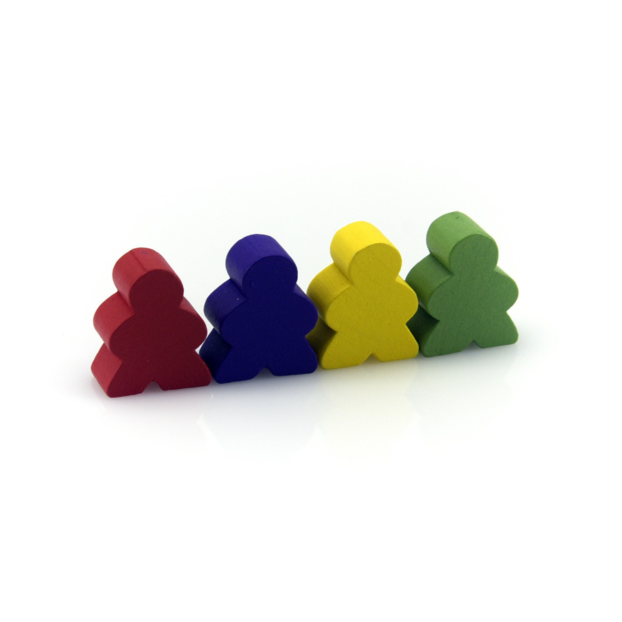 ສີໄມ້ Meeple ສໍາລັບເກມກະດານທີ່ກໍາຫນົດເອງ