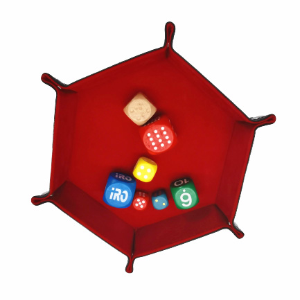 PU Leather folding Tabletop Hexagon ຖາດ Dice