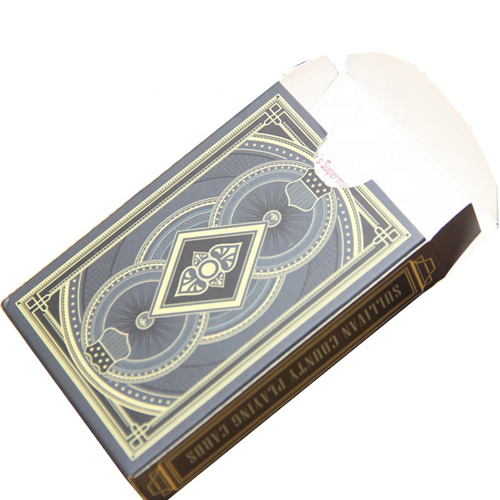 ກ່ອງກະດາດກະດາດສີຂາວ Tuck Top Box ສໍາລັບຫຼິ້ນບັດ ແລະ Poker Deck
